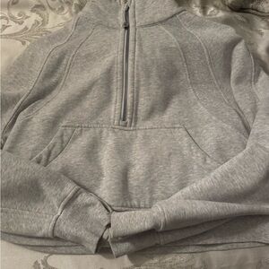 Gray XS lululemon scuba hoodie half zip